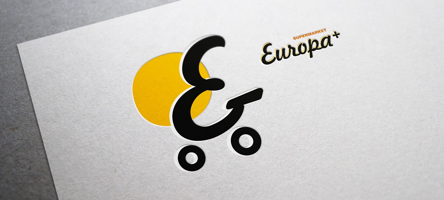 Лого дизайн на супермаркети Европа плюс